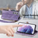 Samsung Galaxy S23+ 5G Geometric Zipper Wallet Side Buckle Leather Phone Case - Purple