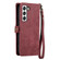 Samsung Galaxy S23+ 5G Geometric Zipper Wallet Side Buckle Leather Phone Case - Red