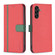 Samsung Galaxy A14 5G BF13 Color Matching Cross Texture Leather Phone Case - Red