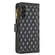 Samsung Galaxy A14 5G Diamond Lattice Zipper Wallet Leather Flip Phone Case - Black