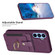 Samsung Galaxy A14 4G / 5G BF27 Metal Ring Card Bag Holder Phone Case - Dark Purple