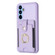 Samsung Galaxy A14 4G / 5G BF27 Metal Ring Card Bag Holder Phone Case - Purple