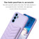 Samsung Galaxy A14 4G / 5G BF26 Wave Pattern Card Bag Holder Phone Case - Purple