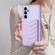 Samsung Galaxy A14 4G / 5G BF26 Wave Pattern Card Bag Holder Phone Case - Purple