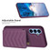 Samsung Galaxy A14 4G / 5G BF26 Wave Pattern Card Bag Holder Phone Case - Dark Purple