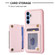 Samsung Galaxy A14 4G / 5G BF27 Metal Ring Card Bag Holder Phone Case - Pink