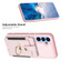 Samsung Galaxy A14 4G / 5G BF27 Metal Ring Card Bag Holder Phone Case - Pink