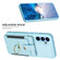Samsung Galaxy A14 4G / 5G BF27 Metal Ring Card Bag Holder Phone Case - Blue