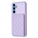Samsung Galaxy A14 4G / 5G BF25 Square Plaid Card Bag Holder Phone Case - Purple