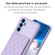 Samsung Galaxy A14 4G / 5G BF25 Square Plaid Card Bag Holder Phone Case - Purple