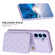 Samsung Galaxy A14 4G / 5G BF25 Square Plaid Card Bag Holder Phone Case - Purple