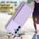 Samsung Galaxy A14 4G / 5G BF25 Square Plaid Card Bag Holder Phone Case - Purple