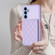 Samsung Galaxy A14 4G / 5G BF25 Square Plaid Card Bag Holder Phone Case - Purple