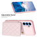 Samsung Galaxy A14 4G / 5G BF25 Square Plaid Card Bag Holder Phone Case - Pink