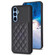 Samsung Galaxy A14 4G / 5G BF25 Square Plaid Card Bag Holder Phone Case - Black