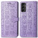 Samsung Galaxy A14 5G Cute Cat and Dog Embossed Leather Phone Case - Purple