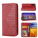 Samsung Galaxy A14 5G Cubic Grid Calf Texture Magnetic Closure Leather Phone Case - Red