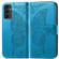 Samsung Galaxy A14 5G Butterfly Love Flower Embossed Leather Phone Case - Blue