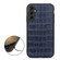Samsung Galaxy A14 5G Crocodile Texture Genuine Leather Phone Case - Blue