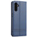 Samsung Galaxy A14 5G AZNS Magnetic Calf Texture Flip Leather Phone Case - Dark Blue