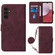 Samsung Galaxy A14 5G Crossbody 3D Embossed Flip Leather Phone Case - Wine Red