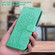 Samsung Galaxy A14 5G Tree & Deer Pattern Pressed Printing Horizontal Flip Leather Phone Case - Green