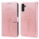 Samsung Galaxy A14 5G Tree & Deer Pattern Pressed Printing Horizontal Flip Leather Phone Case - Pink