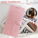 Samsung Galaxy A14 5G Tree & Deer Pattern Pressed Printing Horizontal Flip Leather Phone Case - Pink