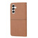 Samsung Galaxy A14 5G Woven Texture Stitching Magnetic Leather Phone Case - Brown