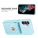 Samsung Galaxy A14 4G / 5G Vertical Metal Buckle Wallet Rhombic Leather Phone Case - Blue