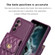 Samsung Galaxy A14 4G / 5G Vertical Metal Buckle Wallet Rhombic Leather Phone Case - Dark Purple