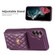 Samsung Galaxy A14 4G / 5G Vertical Metal Buckle Wallet Rhombic Leather Phone Case - Dark Purple