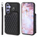 Samsung Galaxy A14 5G / 4G Grid Texture Card Bag Phone Case with Lanyard - Black Samsung Galaxy A14 5G / 4G Grid Texture Card Bag Phone Case with Lanyard - Black