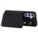 Samsung Galaxy A14 5G / 4G Grid Texture Card Bag Phone Case with Lanyard - Black