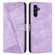 Samsung Galaxy A14 4G / 5G Dream Triangle Leather Phone Case with Lanyard - Purple