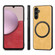 Samsung Galaxy A14 5G Solid Color Leather Skin Back Cover Phone Case - Yellow