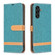 Samsung Galaxy A14 5G Color Block Denim Texture Leather Phone Case - Green Samsung Galaxy A14 5G Color Block Denim Texture Leather Phone Case - Green