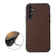 Samsung Galaxy A14 5G Accurate Hole Carbon Fiber Texture PU Phone Case - Brown