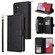 Samsung Galaxy A14 5G 9 Card Slots Zipper Wallet Bag Leather Phone Case - Black