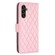 Samsung Galaxy A14 5G Diamond Lattice Wallet Leather Flip Phone Case - Pink