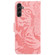 Samsung Galaxy A14 5G Tiger Embossing Pattern Horizontal Flip Leather Phone Case - Pink