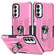Samsung Galaxy A14 5G Ring Holder Armor Hybrid Phone Case - Pink