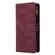 Samsung Galaxy A14 5G Multifunctional Frosted Zipper Wallet Leather Phone Case - Wine Red