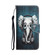 Samsung Galaxy A14 5G Colored Drawing Leather Phone Case - Earphone Elephant