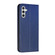 Samsung Galaxy A14 5G Carbon Fiber Texture Magnetic Flip Leather Phone Case - Blue