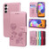 Samsung Galaxy A14 4G / 5G Rose Embossed Flip PU Leather Phone Case - Rose Gold