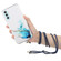 Samsung Galaxy A14 5G / 4G Hollow Marble Pattern TPU Phone Case with Neck Strap Rope - Blue