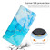 Samsung Galaxy A14 5G Crossbody Painted Marble Pattern Leather Phone Case - Blue Green