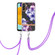 Samsung Galaxy A14 5G Flowers and Plants Series IMD TPU Phone Case with Lanyard - Purple Begonia