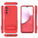 Samsung Galaxy A14 5G Wavy Texture TPU Phone Case with Lens Film - Red